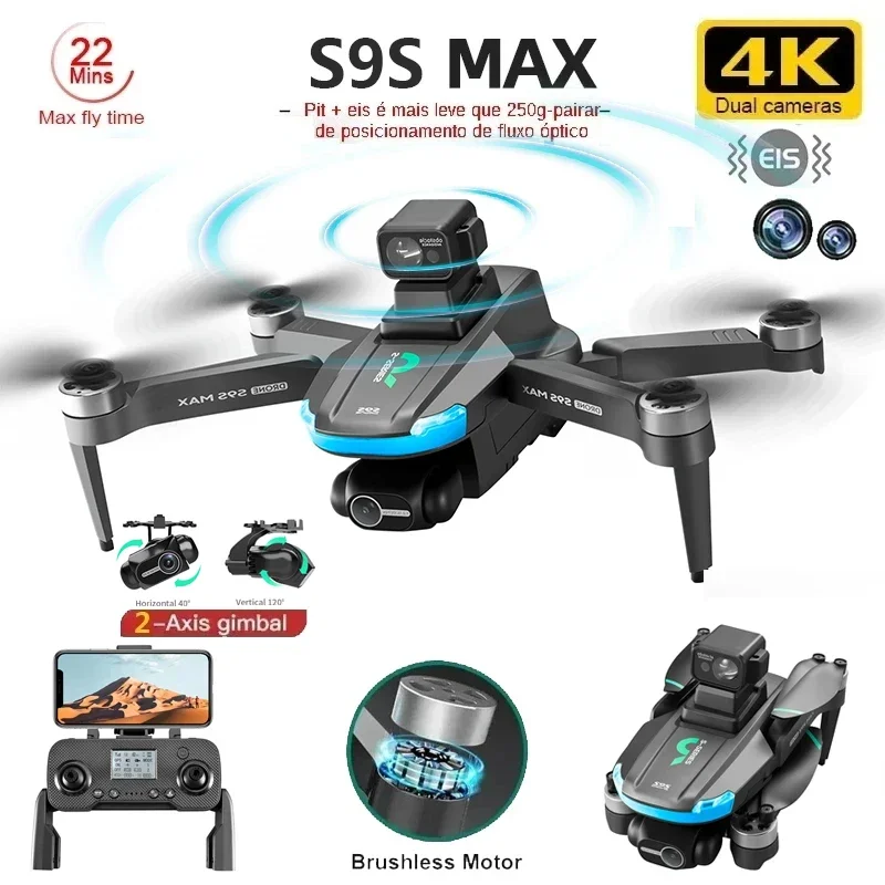 Drone MINI S9S MAX Baru 4K 2 S - Drone Gimbal ulasan dan harga